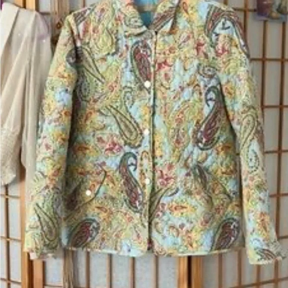 Kate Hill Multicolor Paisley Jacket/Blazer quilted - Picture 3 of 7
